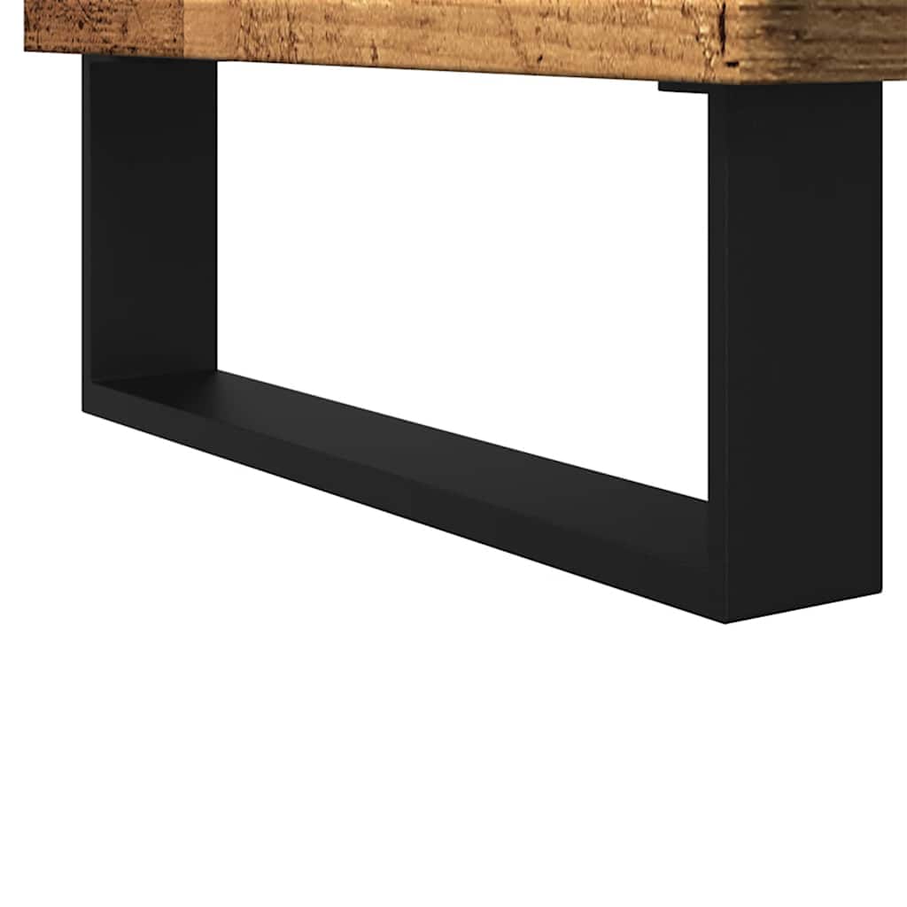 antik fa színű szerelt fa mosdószekrény 65 x 33 x 60 cm