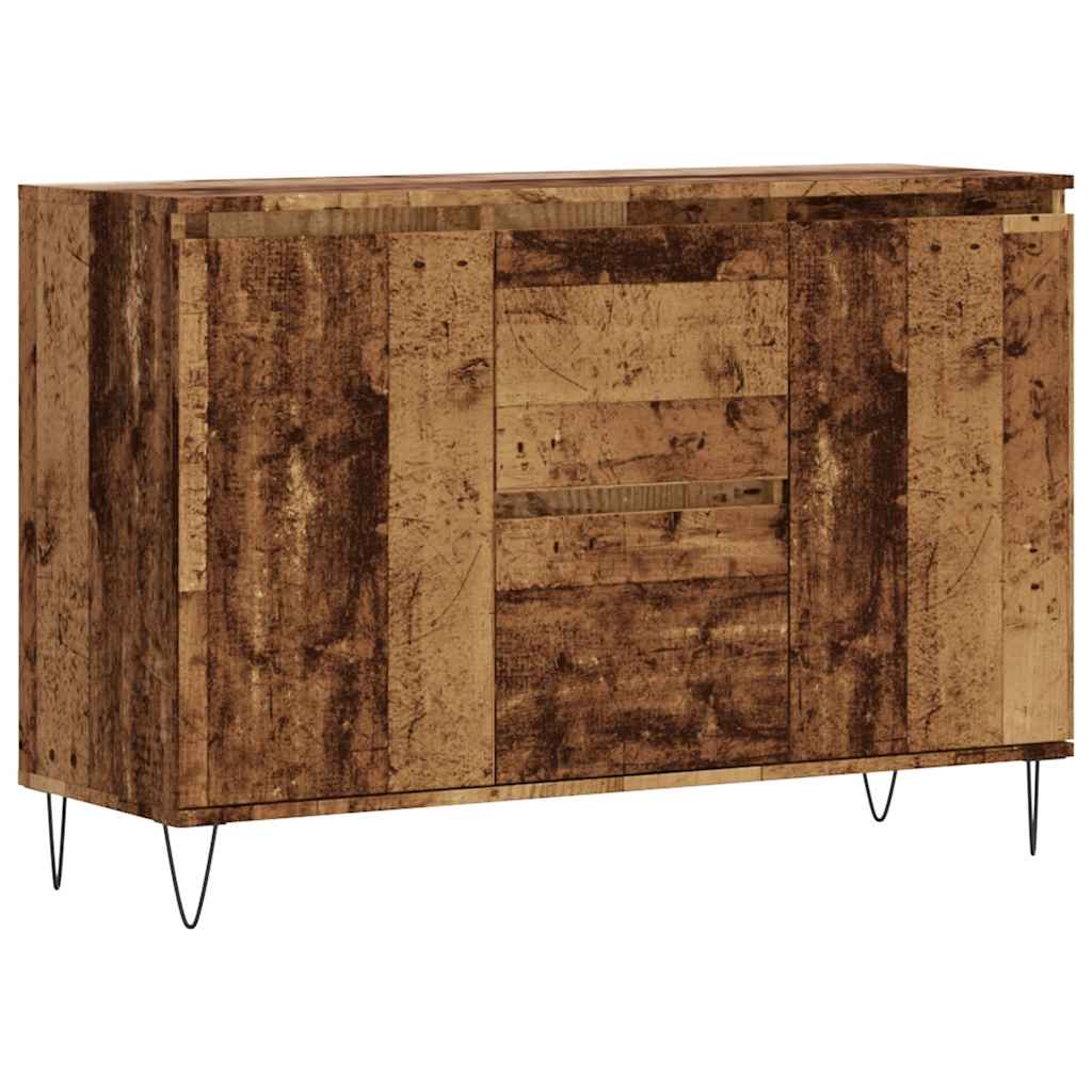 antik fa színű szerelt fa tálalószekrény 101,5 x 35 x 70 cm