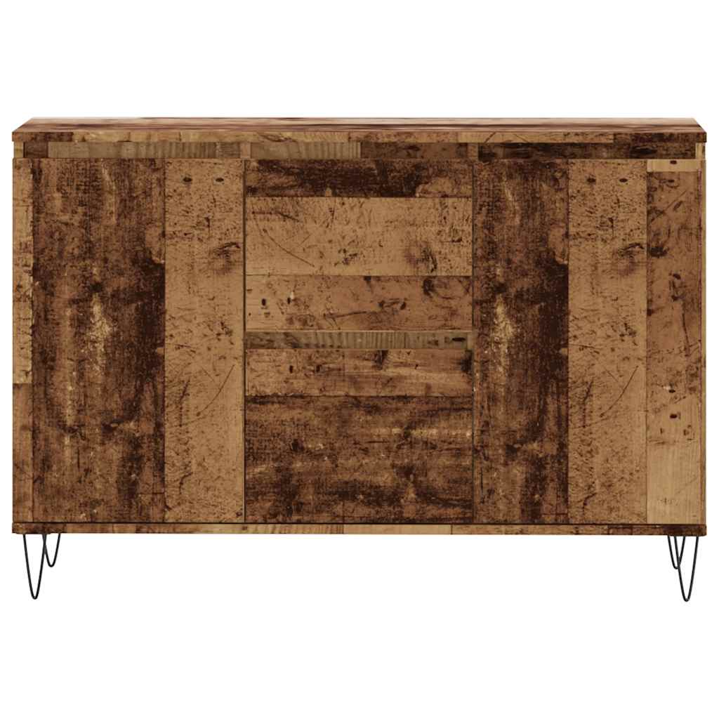 antik fa színű szerelt fa tálalószekrény 101,5 x 35 x 70 cm