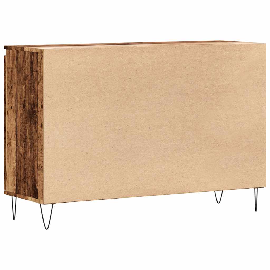 antik fa színű szerelt fa tálalószekrény 101,5 x 35 x 70 cm