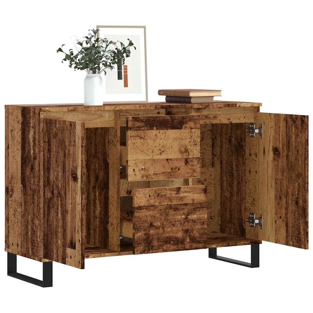 antik fa színű szerelt fa tálalószekrény 101,5 x 35 x 70 cm