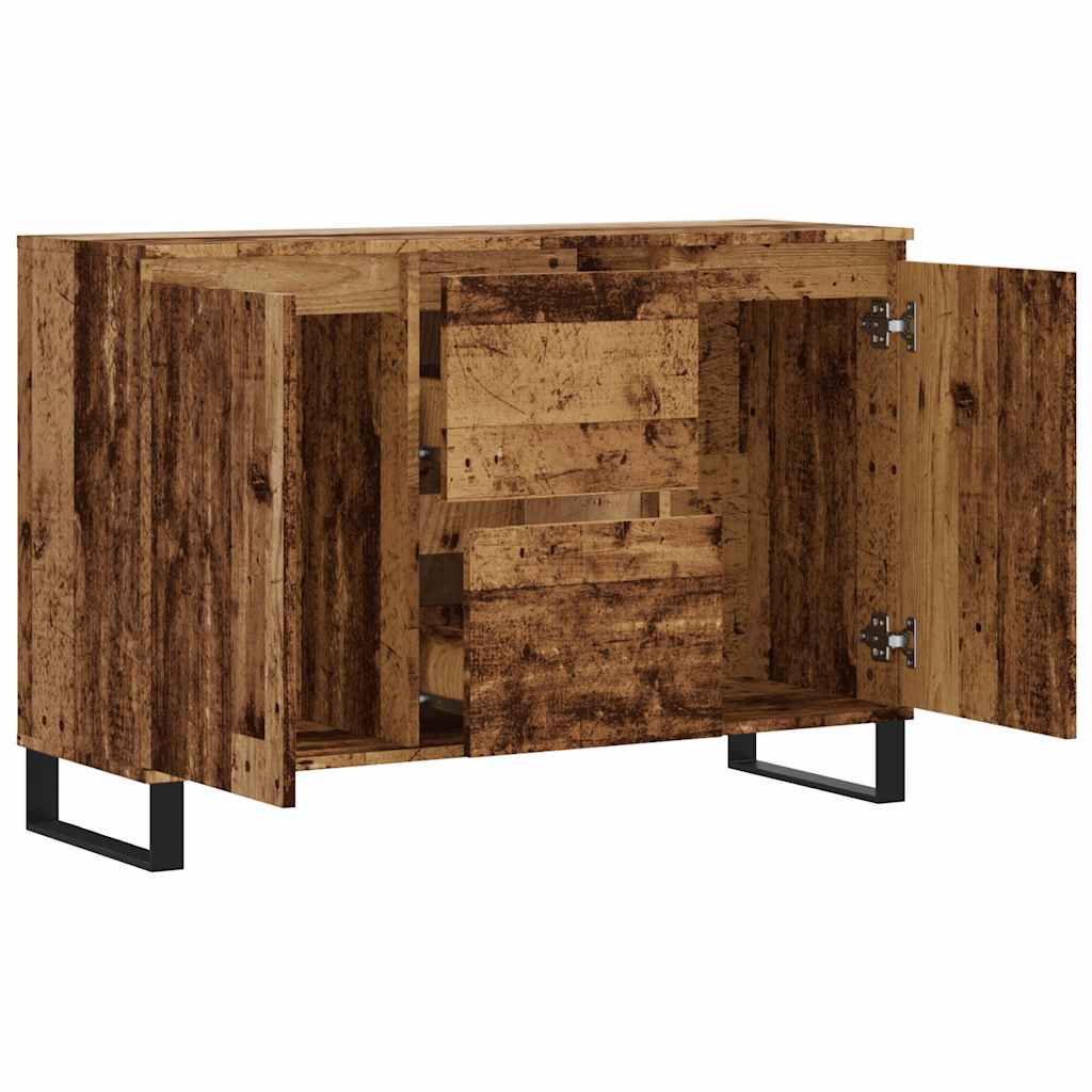 antik fa színű szerelt fa tálalószekrény 101,5 x 35 x 70 cm