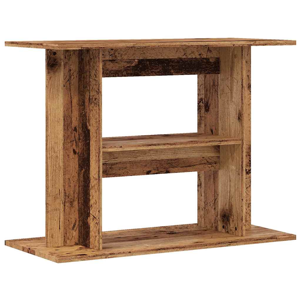akváriumállvány régi fa 80 x 35 x 60 cm rétegelt fából