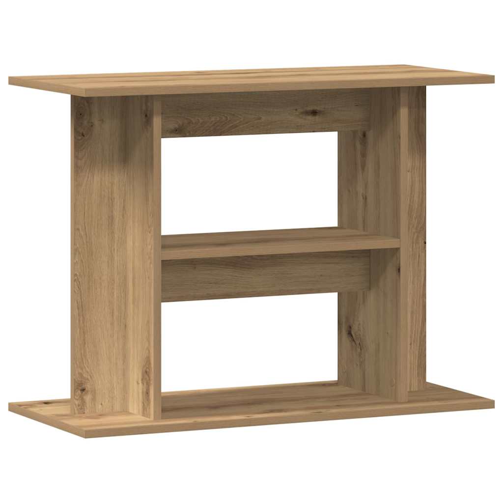 kézműves tölgyfa akváriumállvány 80 x 35 x 60 cm rétegelt fából