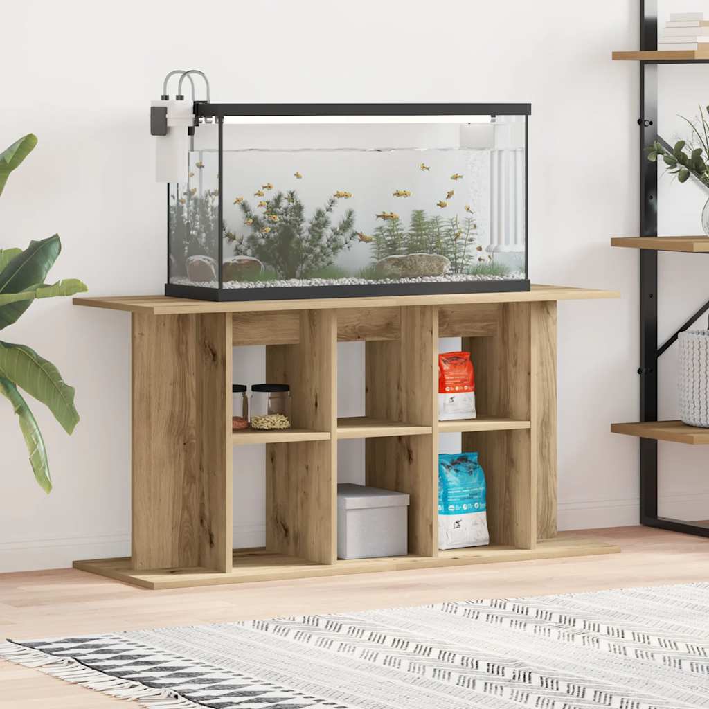 kézműves tölgyfa akváriumállvány 120 x 40 x 60 cm rétegelt fából