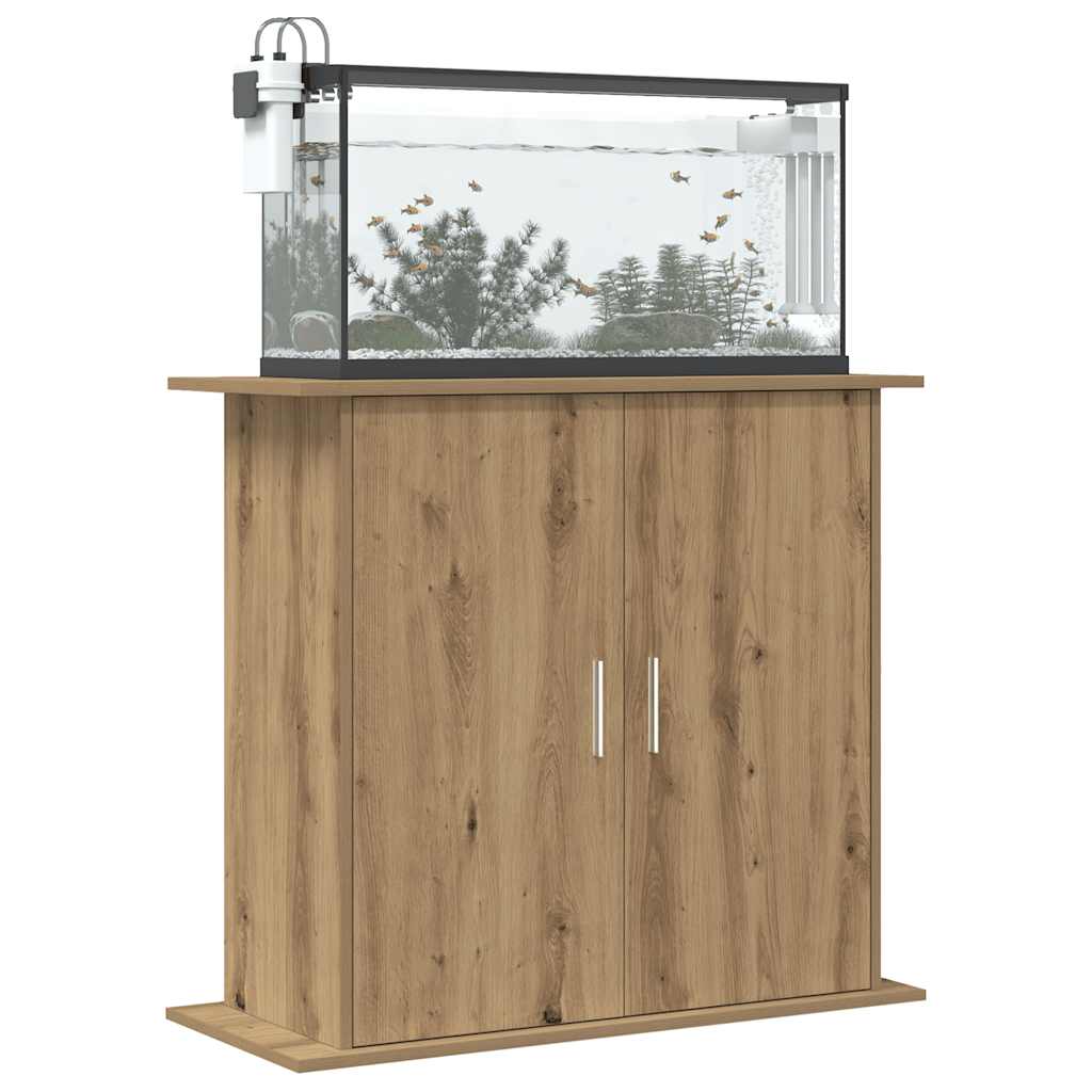 kézműves tölgyfa akváriumállvány 81 x 36 x 73 cm rétegelt fából