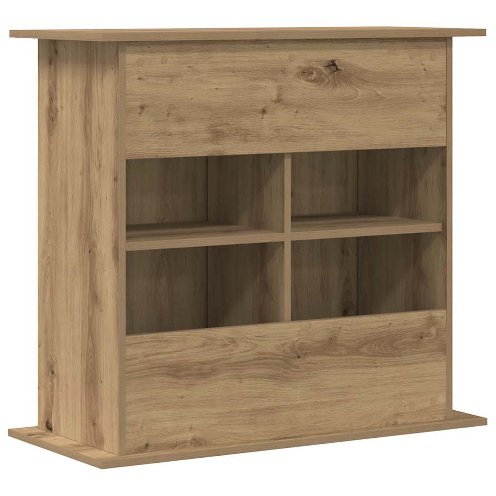 kézműves tölgyfa akváriumállvány 81 x 36 x 73 cm rétegelt fából