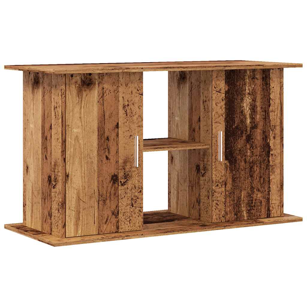 antik fa színű szerelt fa akváriumállvány 101x41x58 cm