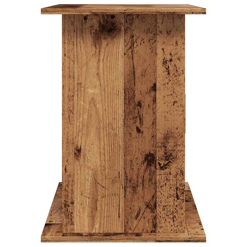antik fa színű szerelt fa akváriumállvány 101x41x58 cm