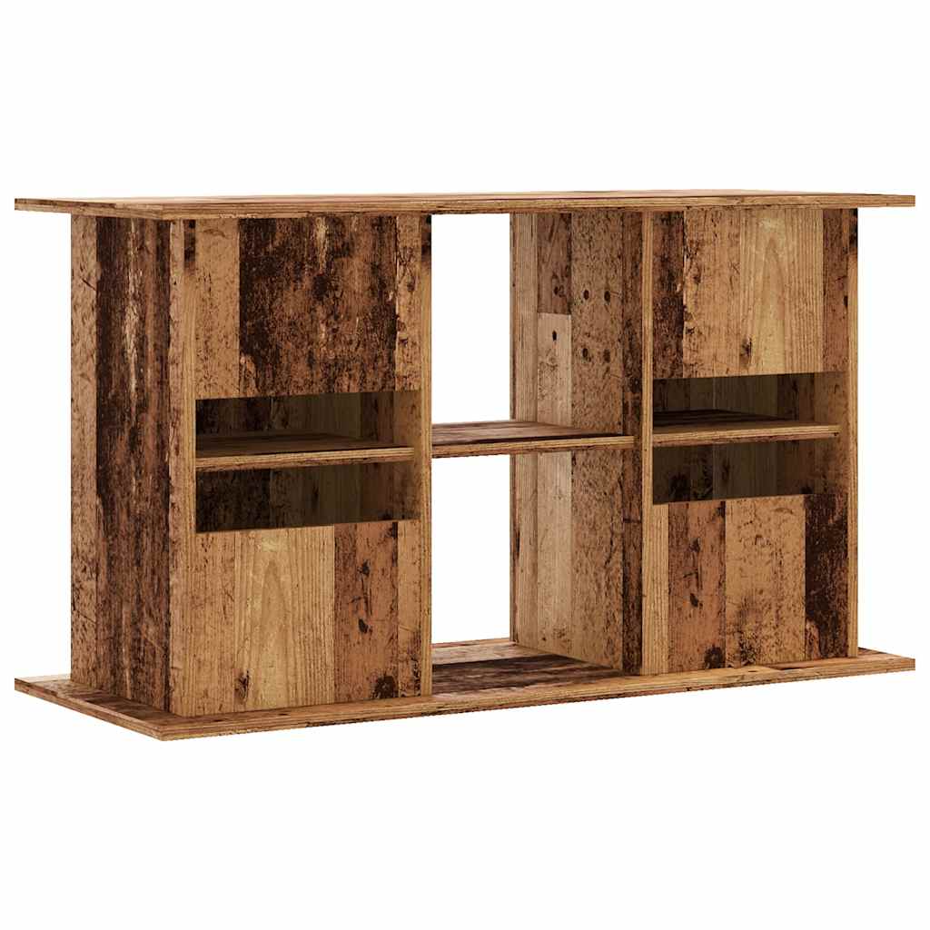 antik fa színű szerelt fa akváriumállvány 101x41x58 cm