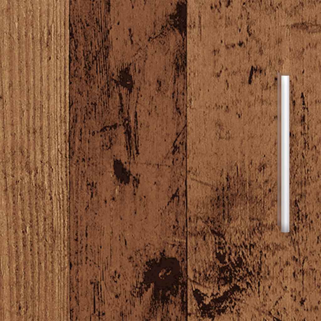antik fa színű szerelt fa akváriumállvány 101x41x58 cm