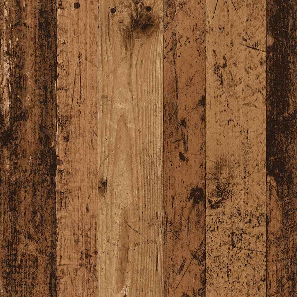 antik fa színű szerelt fa akváriumállvány 101x41x58 cm