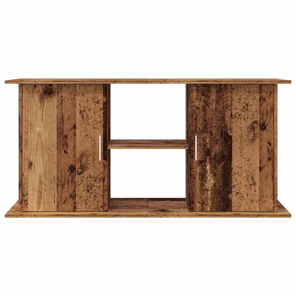 antik fa színű szerelt fa akváriumállvány 121x41x58 cm