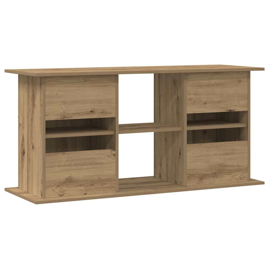 kézműves tölgyfa akváriumállvány 121 x 41 x 58 cm rétegelt fából