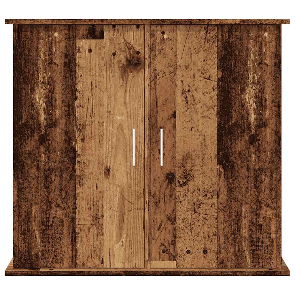 antik fa színű szerelt fa akváriumállvány 81x36x73 cm