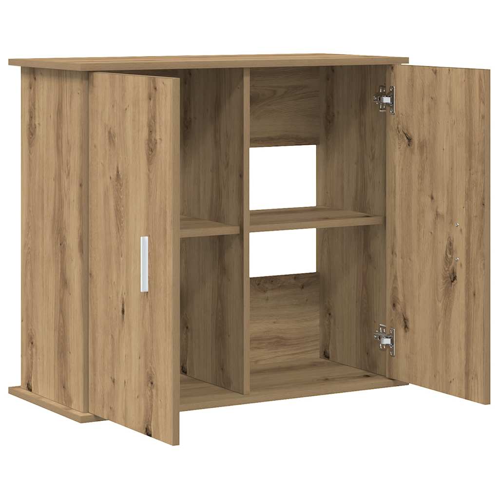 kézműves tölgyfa akváriumállvány 81 x 36 x 73 cm rétegelt fából