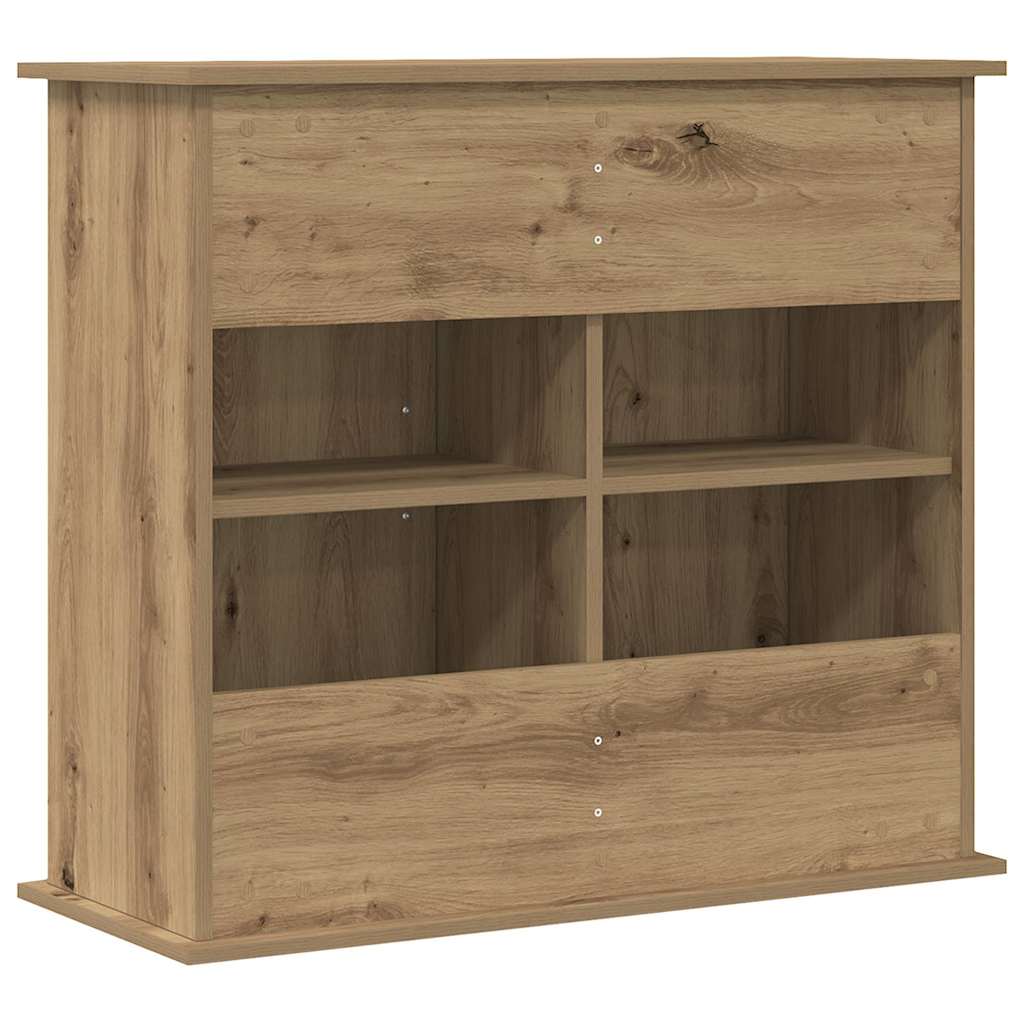 kézműves tölgyfa akváriumállvány 81 x 36 x 73 cm rétegelt fából