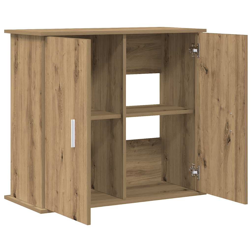 kézműves tölgyfa akváriumállvány 81 x 36 x 73 cm rétegelt fából