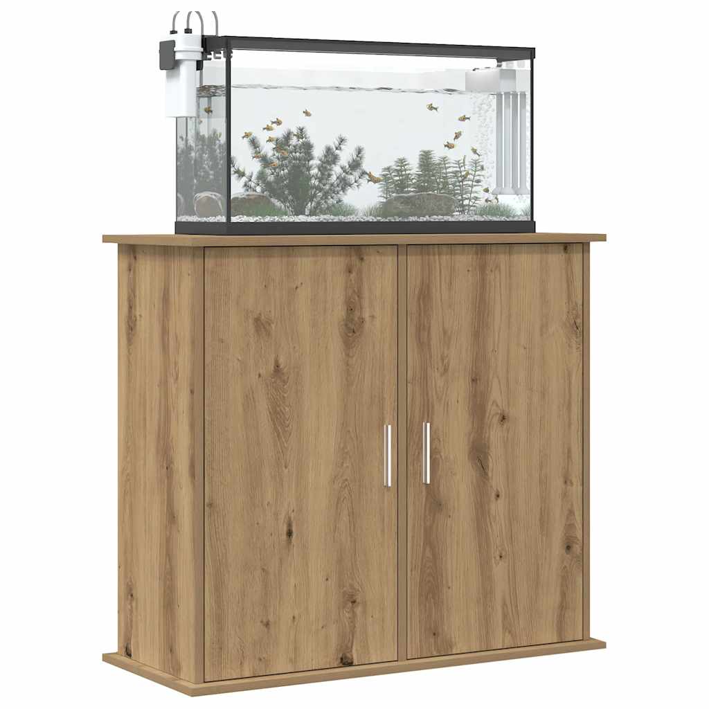 kézműves tölgyfa akváriumállvány 81 x 36 x 73 cm rétegelt fából