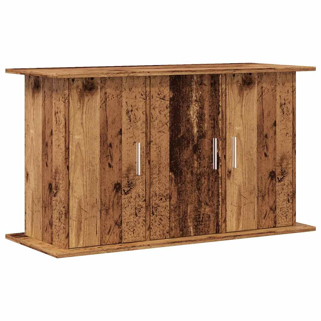 antik fa színű szerelt fa akváriumállvány 101x41x58 cm