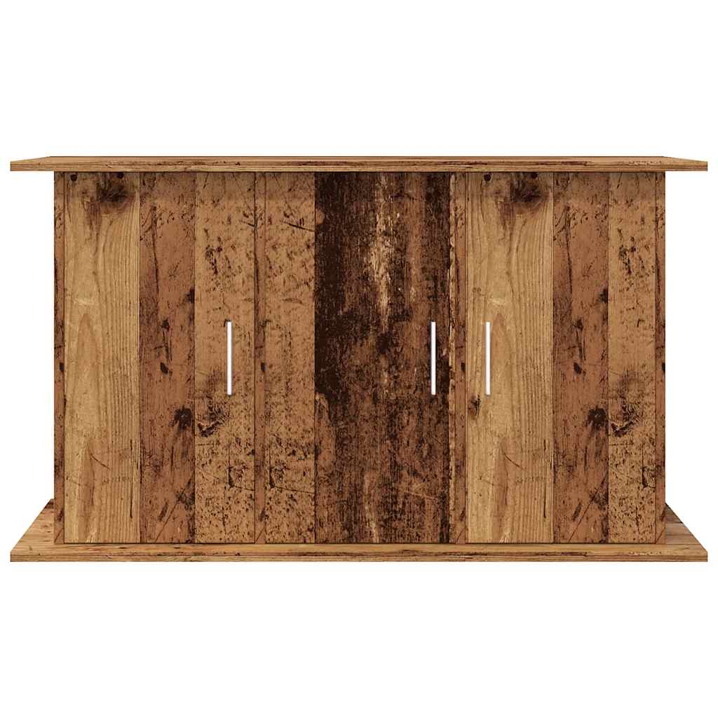antik fa színű szerelt fa akváriumállvány 101x41x58 cm