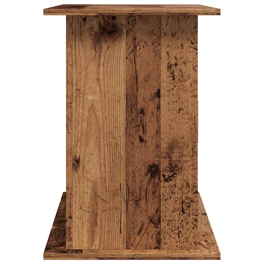 antik fa színű szerelt fa akváriumállvány 101x41x58 cm