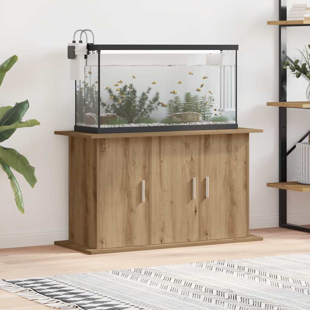 kézműves tölgyfa akváriumállvány 101 x 41 x 58 cm rétegelt fából