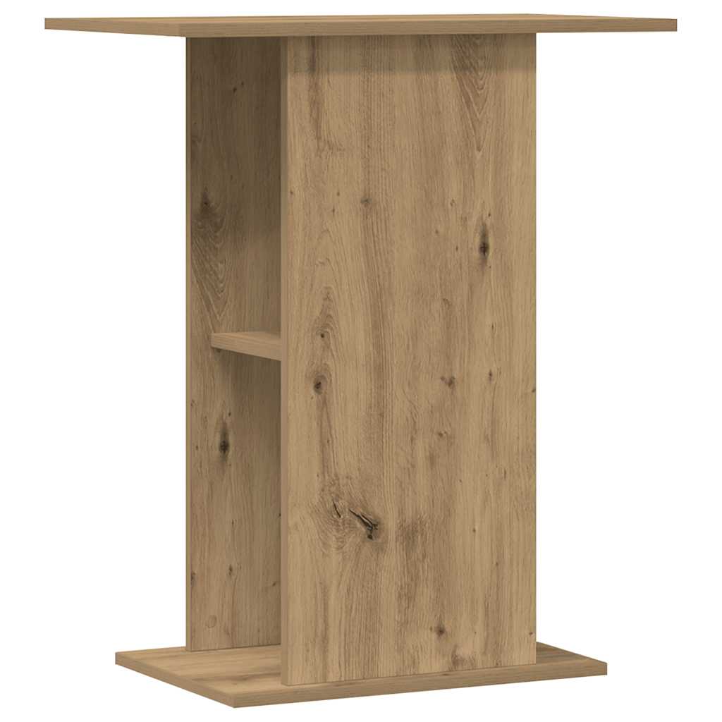 kézműves tölgyfa akváriumállvány 36 x 60,5 x 72,5 cm rétegelt fából