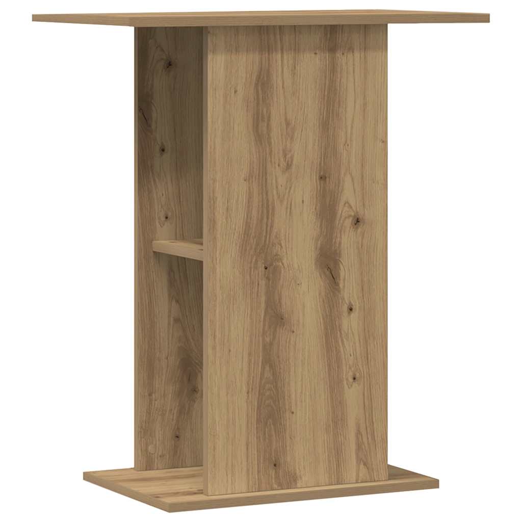 kézműves tölgyfa akváriumállvány 36 x 60,5 x 72,5 cm rétegelt fából