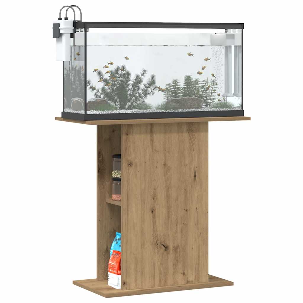 kézműves tölgyfa akváriumállvány 36 x 75 x 72,5 cm rétegelt fából