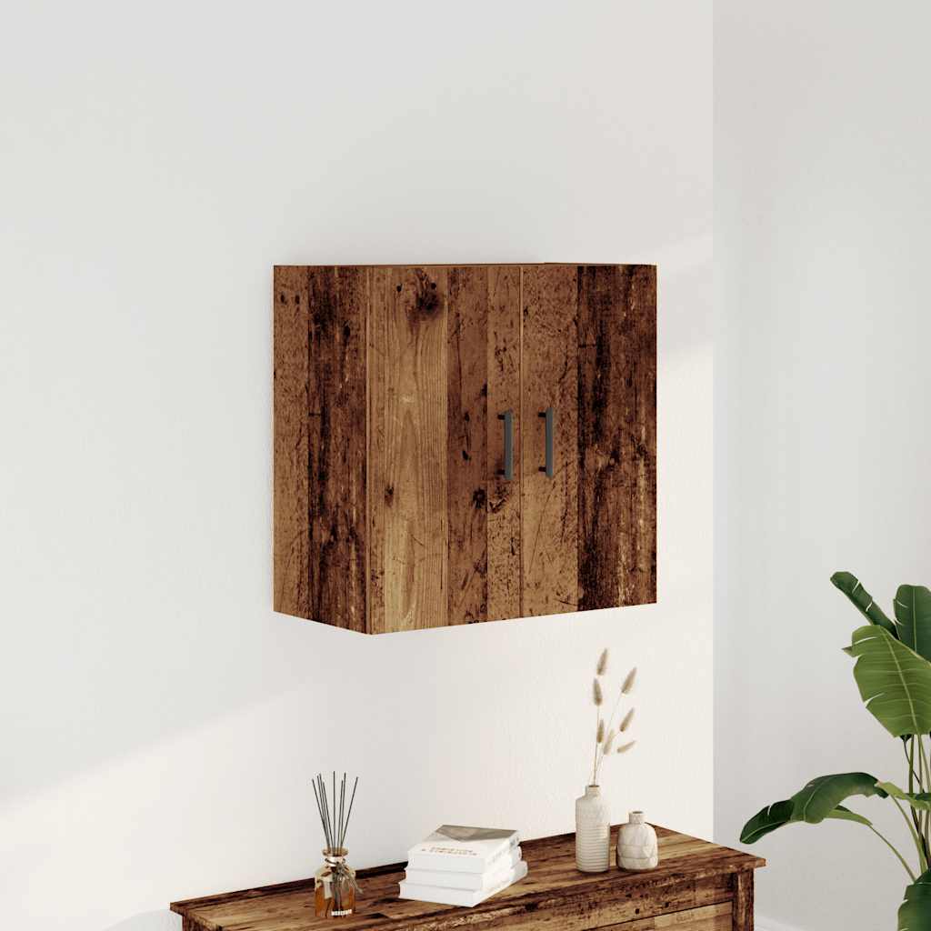 antik fa színű szerelt fa faliszekrény 60 x 31 x 60 cm