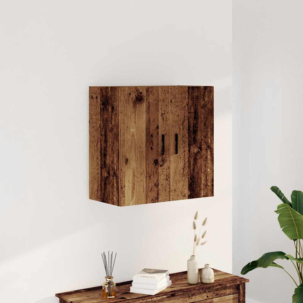 antik fa színű szerelt fa faliszekrény 60 x 31 x 60 cm