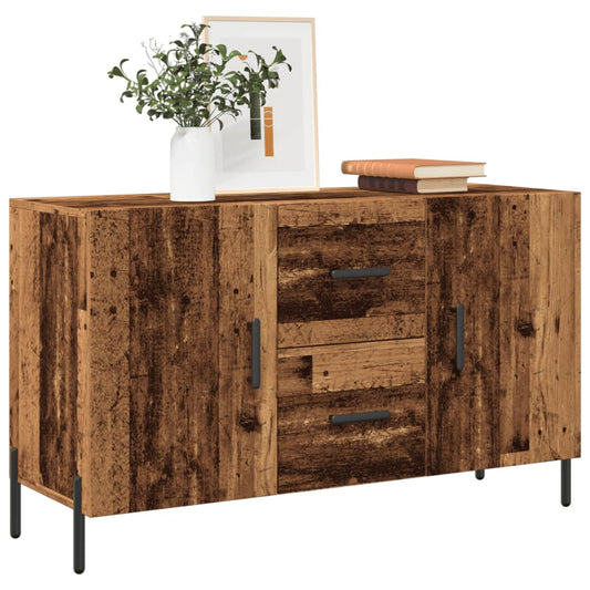 antik fa színű szerelt fa tálalószekrény 100 x 36 x 60 cm