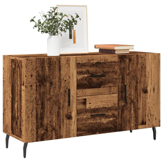 antik fa színű szerelt fa tálalószekrény 100 x 36 x 60 cm