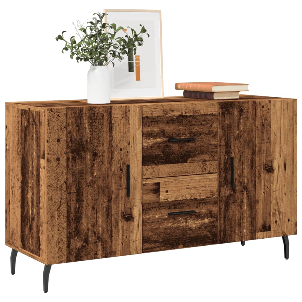 antik fa színű szerelt fa tálalószekrény 100 x 36 x 60 cm