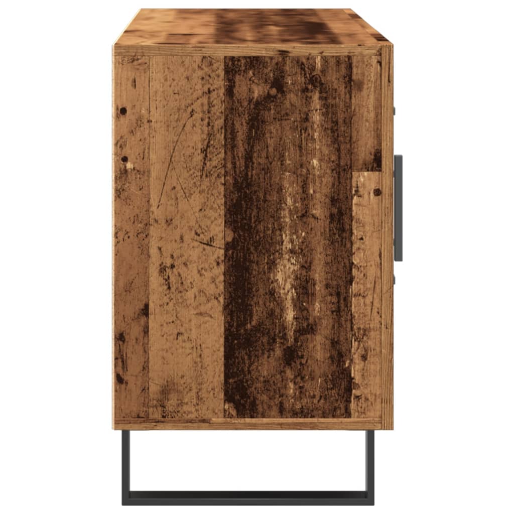 antik fa színű szerelt fa tálalószekrény 100 x 36 x 60 cm
