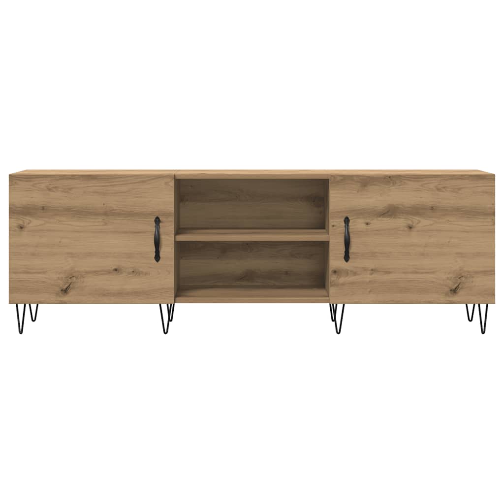 kézműves tölgy színű szerelt fa TV-szekrény 150 x 30 x 50 cm