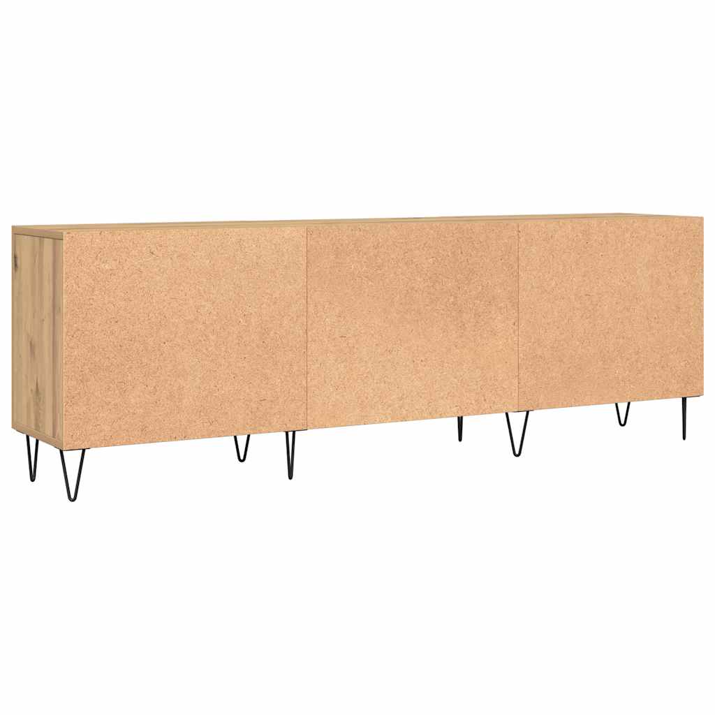 kézműves tölgy színű szerelt fa TV-szekrény 150 x 30 x 50 cm