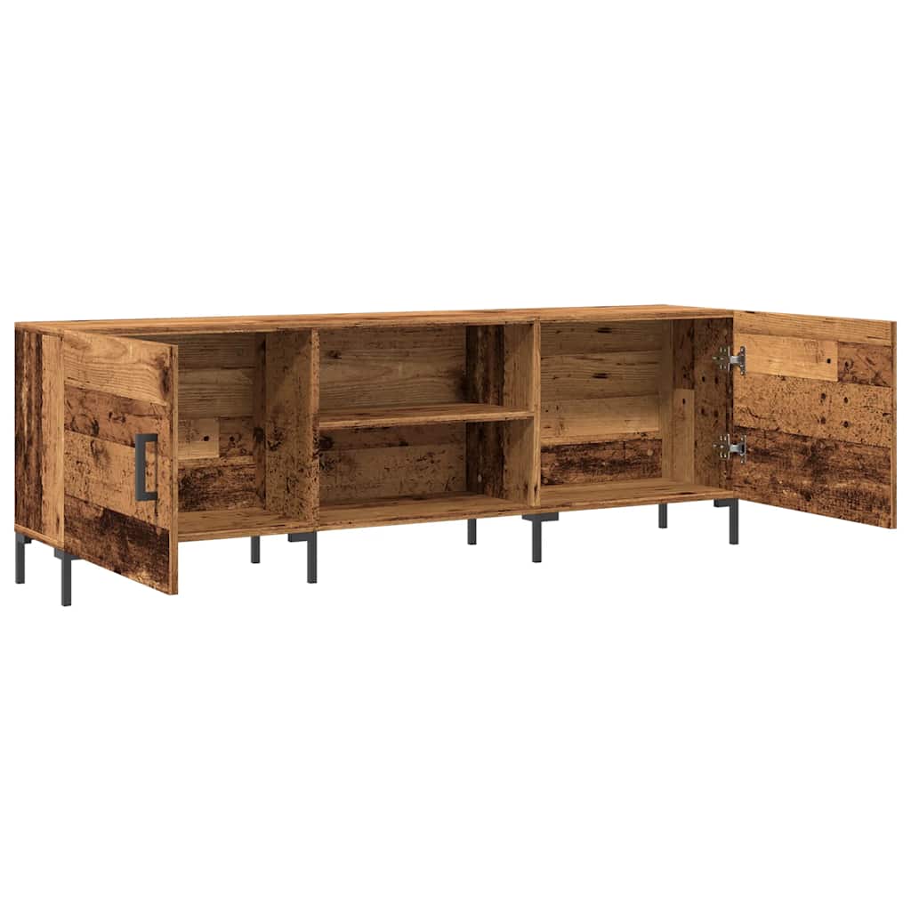 antik fa színű szerelt fa TV-szekrény 150 x 30 x 50 cm