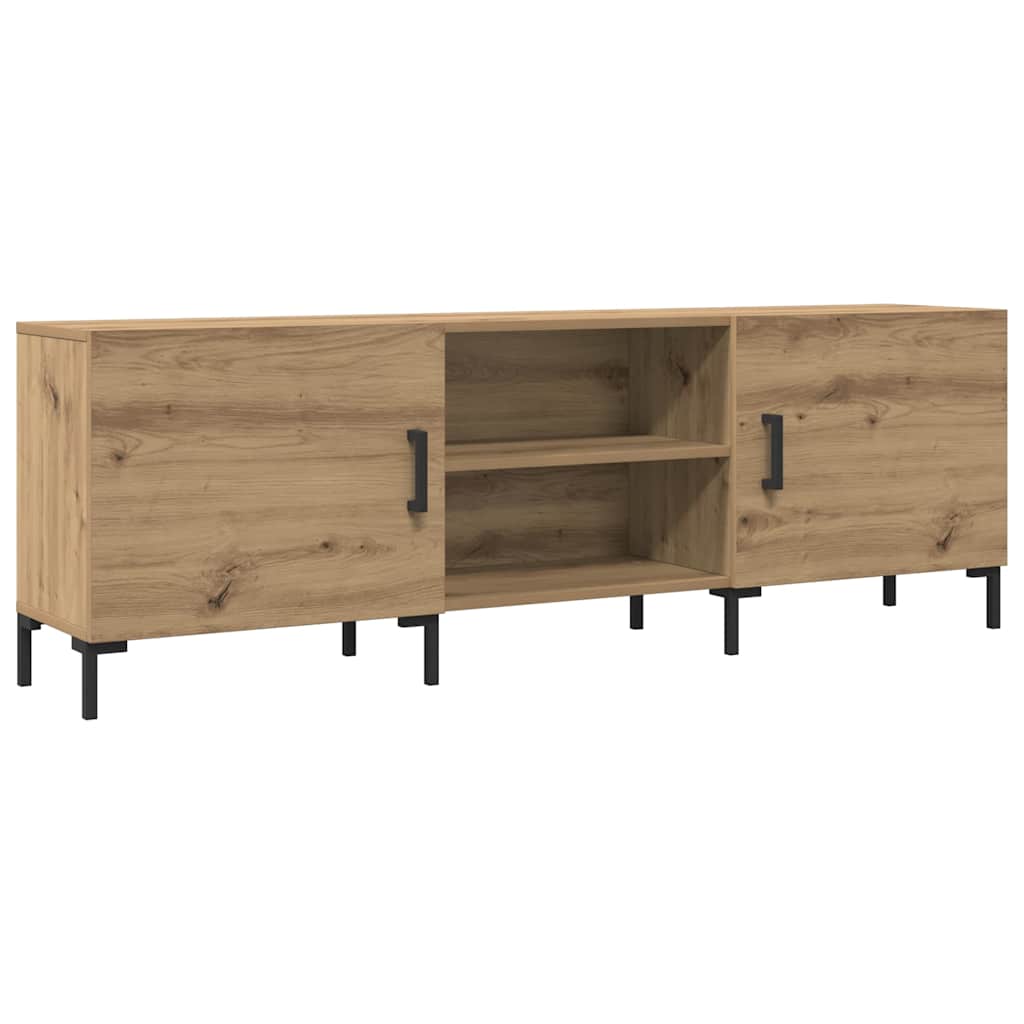 kézműves tölgy színű szerelt fa TV-szekrény 150 x 30 x 50 cm