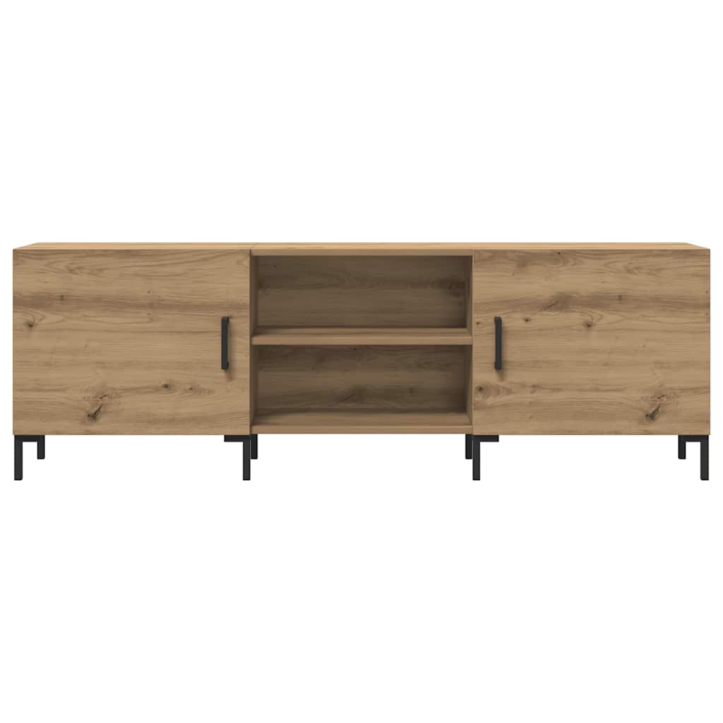 kézműves tölgy színű szerelt fa TV-szekrény 150 x 30 x 50 cm