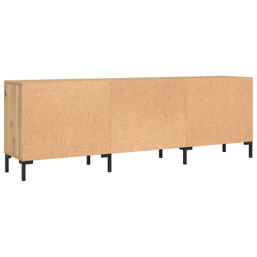 kézműves tölgy színű szerelt fa TV-szekrény 150 x 30 x 50 cm