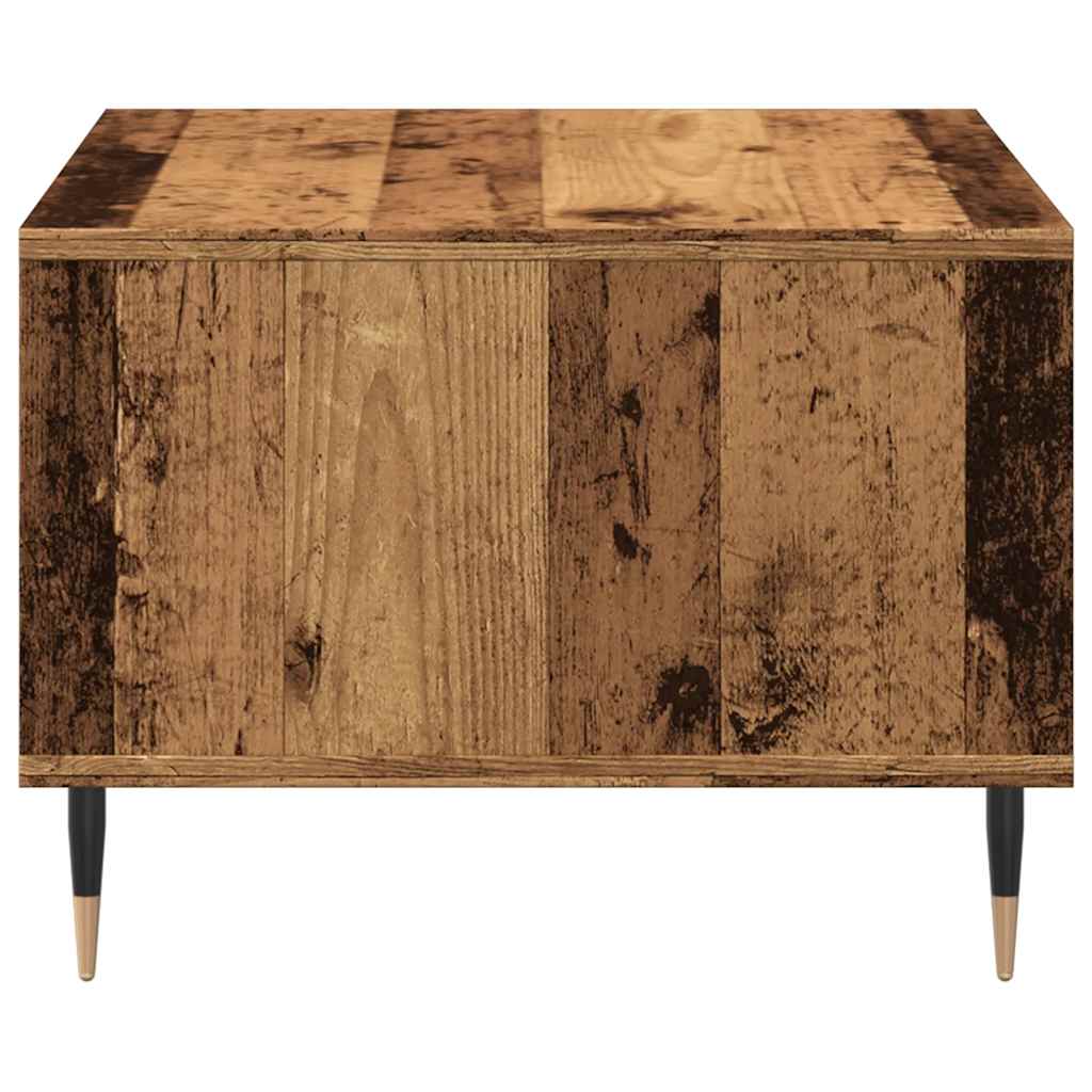 antik fa színű szerelt fa dohányzóasztal 60x50x36,5 cm