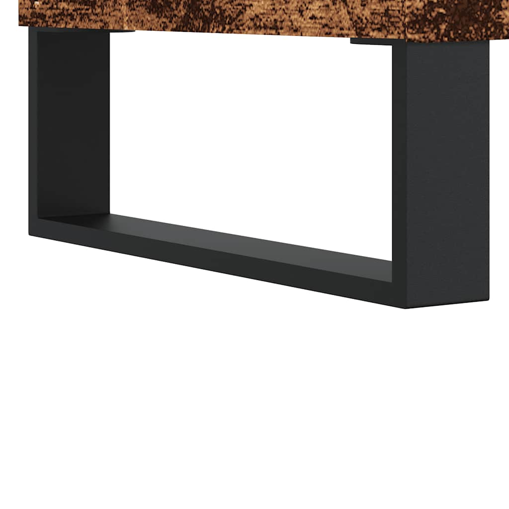 antik fa színű szerelt fa dohányzóasztal 90 x 50 x 36,5 cm