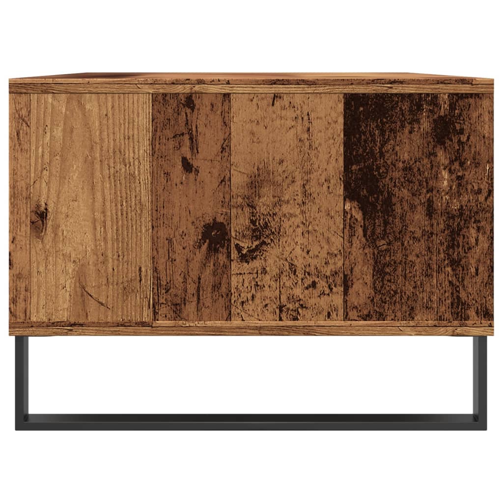 antik fa színű szerelt fa dohányzóasztal 90 x 50 x 36,5 cm