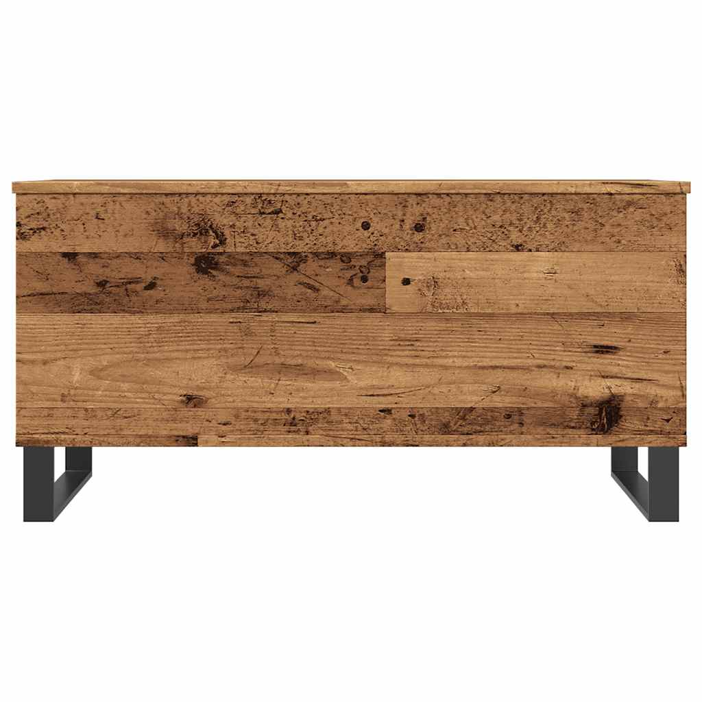 antik fa színű szerelt fa dohányzóasztal 90 x 44,5 x 45 cm