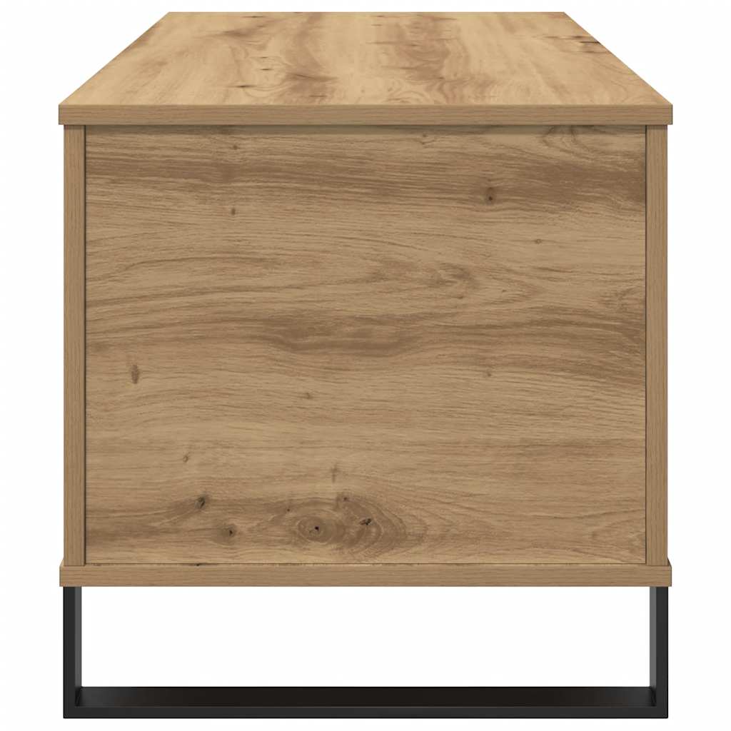 kézműves tölgy színű szerelt fa dohányzóasztal 90x44,5x45 cm