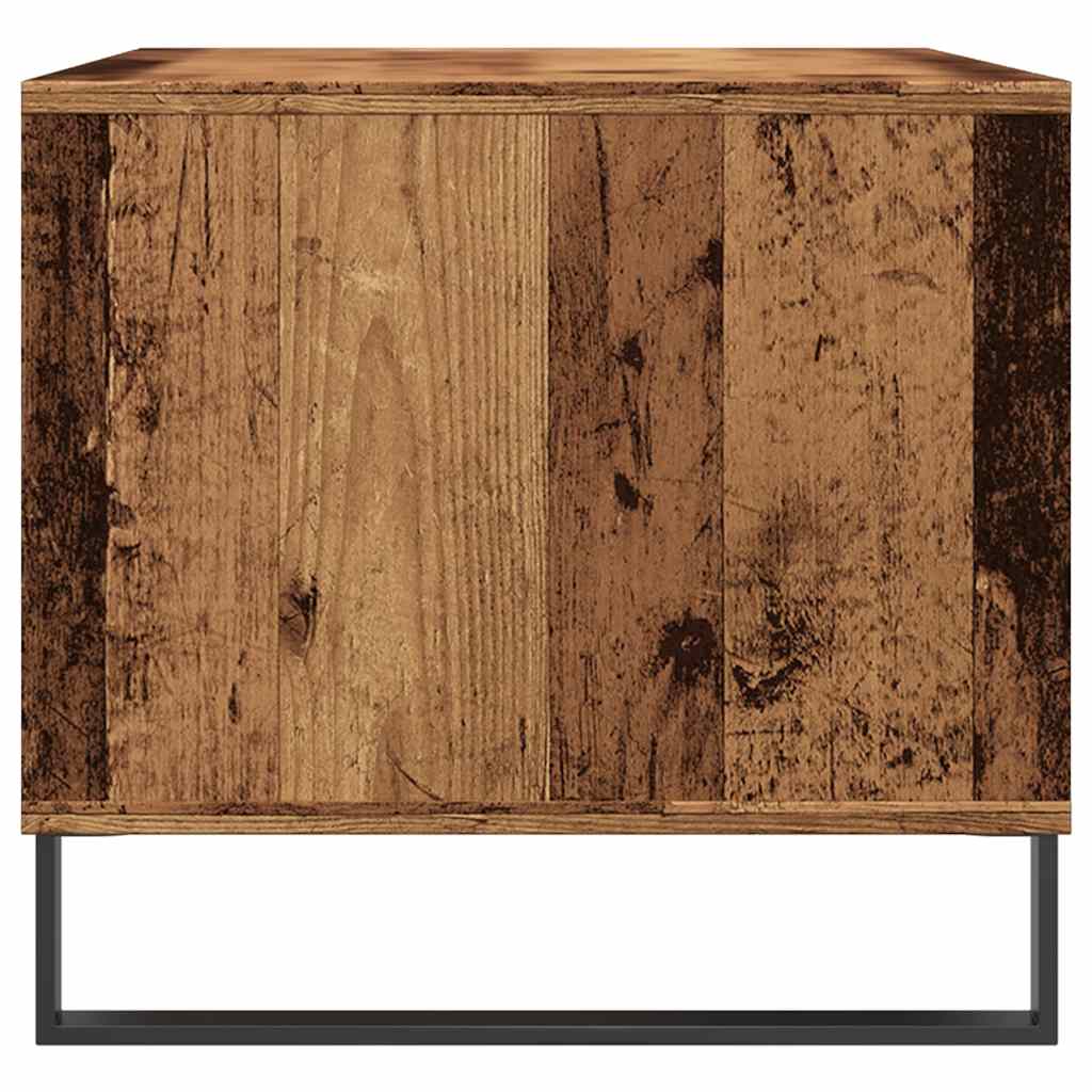 antik fa színű szerelt fa dohányzóasztal 90 x 49 x 45 cm