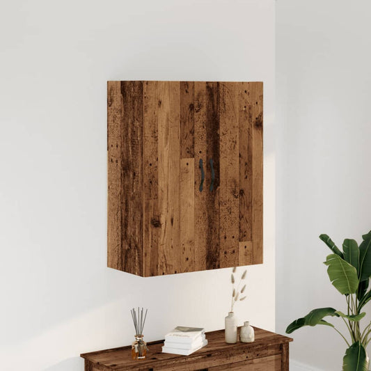 antik fa színű szerelt fa fali szekrény 69,5 x 34 x 90 cm