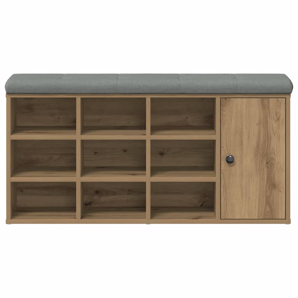 kézműves tölgy szerelt fa cipőtároló pad 102x32x50 cm